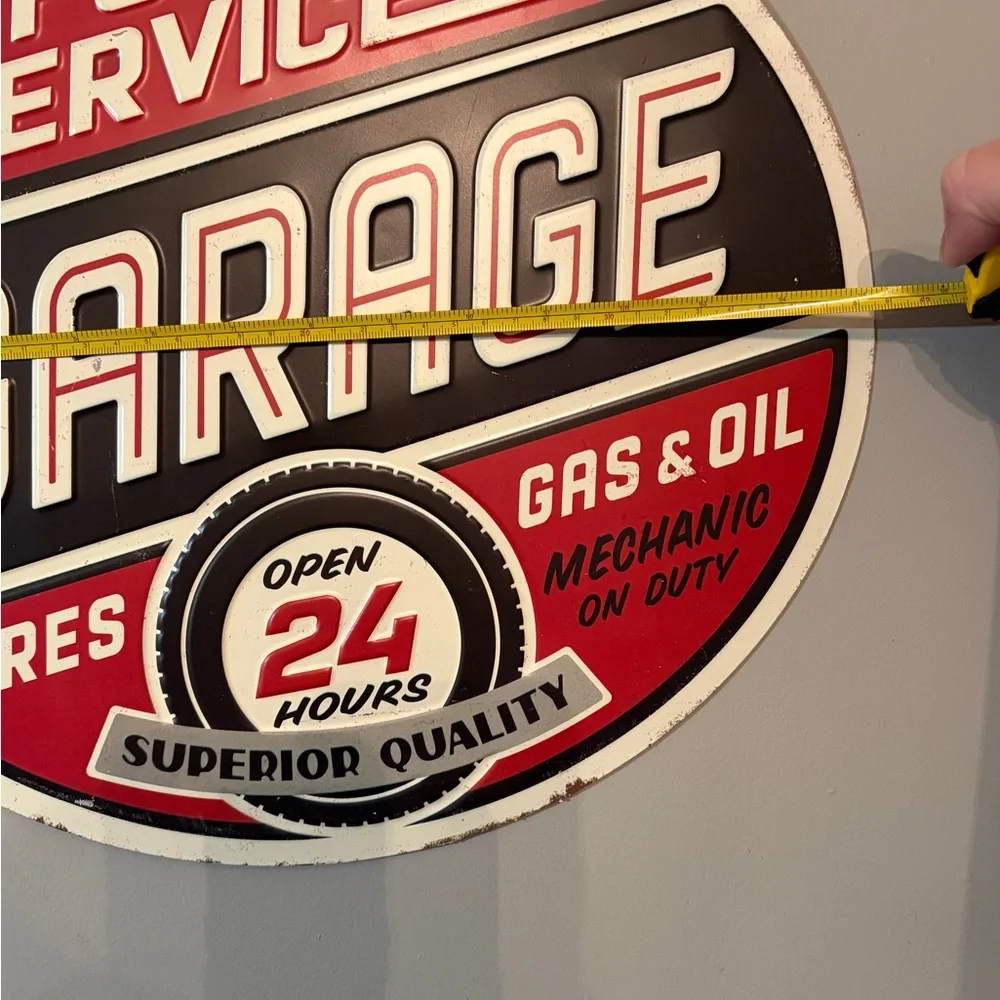 Vintage-style "Full Service Garage" metal wall sign. Retro Garage Sign!! - Picture 4 of 6